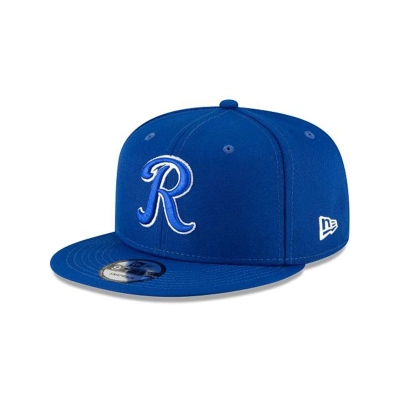 Blue Kansas City Royals Hat - New Era MLB Ligature 9FIFTY Snapback Caps USA6493520